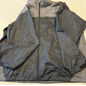 Columbia Gray Lightweight Windbreaker with Hood